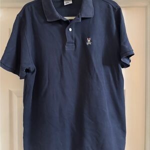 Psycho Bunny Men's Navy Polo Shirt size large